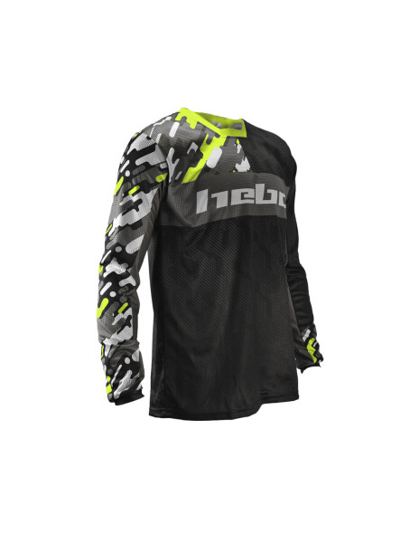 Hebo Trialhemd Camo Lime