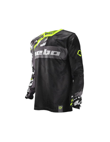 Hebo Trialhemd Camo Lime