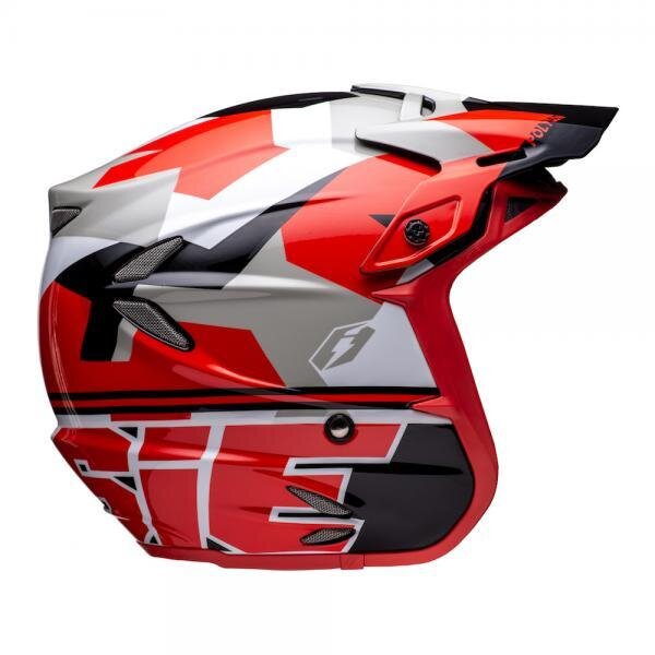 Jitsie Trialhelm HT2 Polygon Black/Red/White