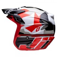 Jitsie Trialhelm HT2 Polygon Black/Red/White