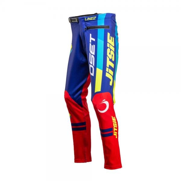 Jitsie Trialhose K3 Linez OSET KID Red/Fluo/Yellow/Blue