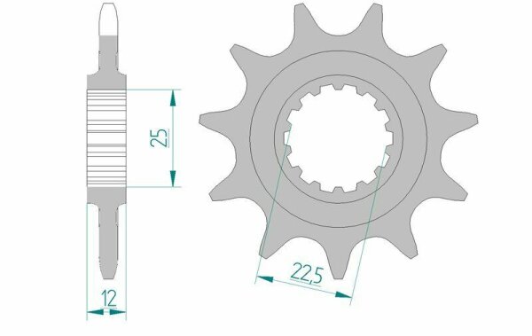 Ritzel vorne 9 Zähne GasGas Gabatech