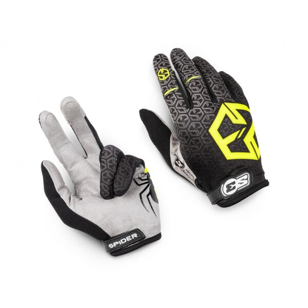 S3 Trialhandschuh KID Spider Black/Yellow Fluo