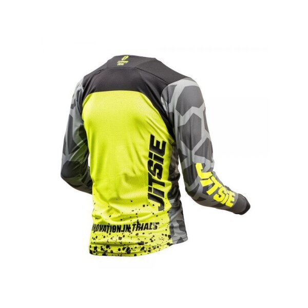 Jitsie Trialhemd K3 Kroko KID Silver/Fluo Yellow