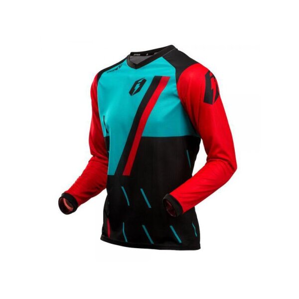 Jitsie Trialhemd L3 Domino Black/Red/Teal