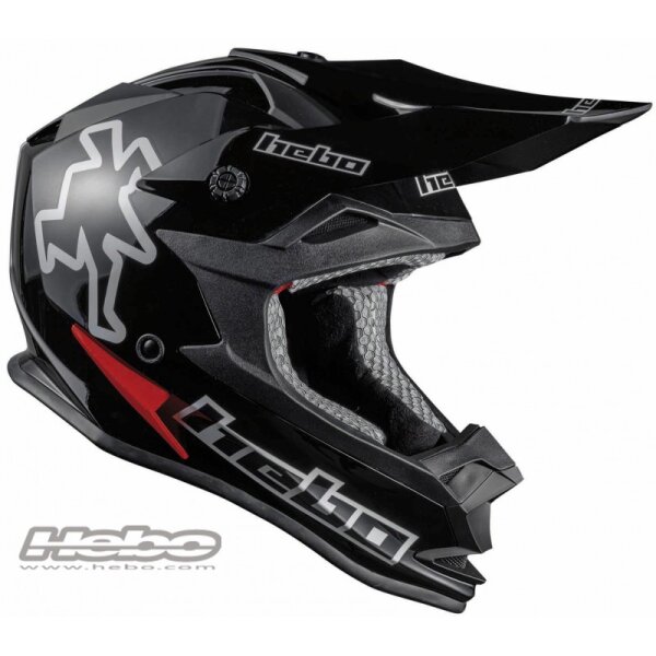 Hebo Motocrosshelm Stage Black