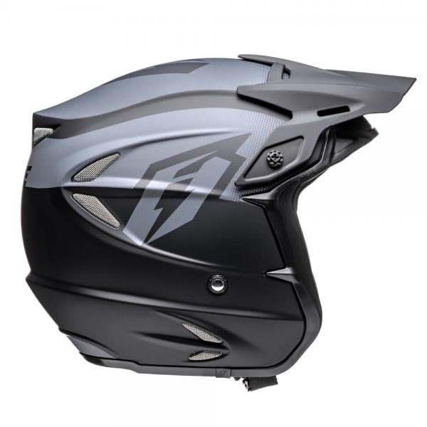 Jitsie Trialhelm HT2 Solid Black/Grey