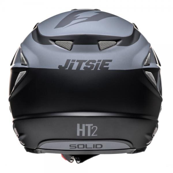 Jitsie Trialhelm HT2 Solid Black/Grey