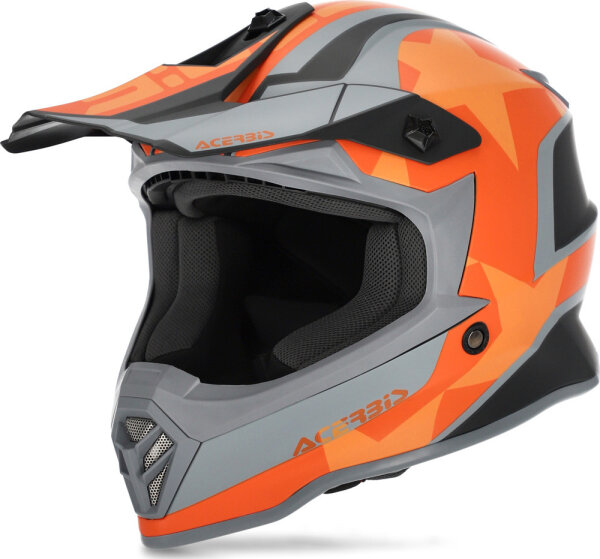 AC Helm Impact Steel Junior schwazr/orange