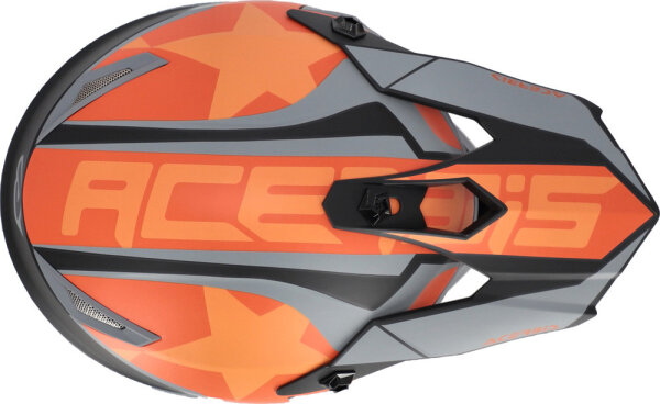 AC Helm Impact Steel Junior schwazr/orange