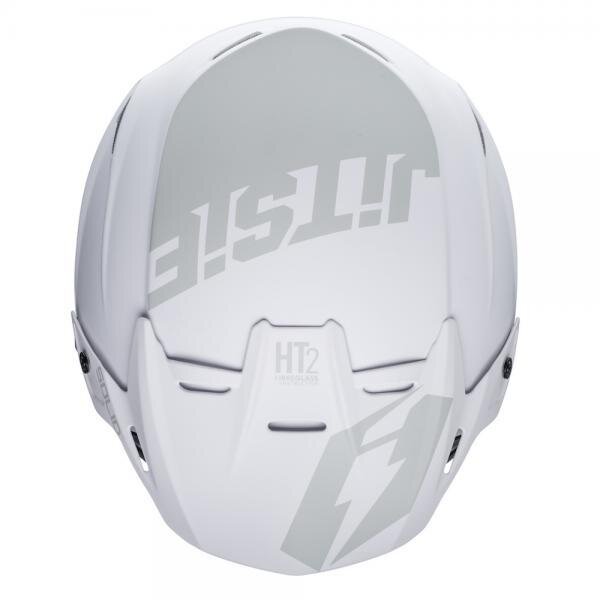 Jitsie Trialhelm HT2 Solid Matt White/Grey