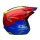 Jitsie Trialhelm HT2 Wave Red / Fluo Yellow / Blue