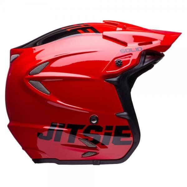 Jitsie Trialhelm HT2 Solid Red / Black