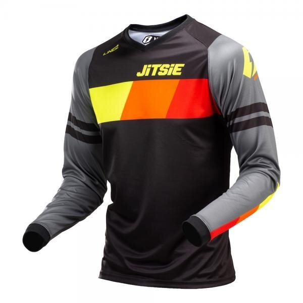 Jitsie Trialhemd L3 Linez Black/Grey/Fluo Yellow