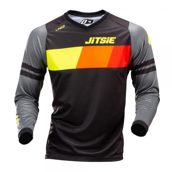 Jitsie Trialhemd L3 Linez Black/Grey/Fluo Yellow