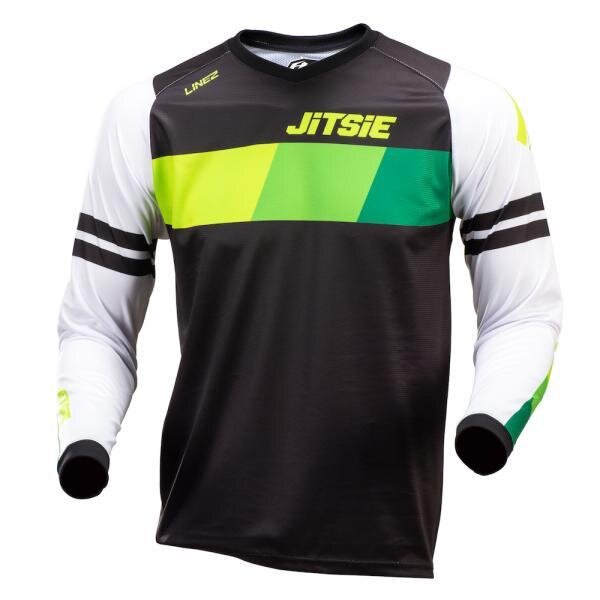 Jitsie Trialhemd L3 Linez Green/Black/White