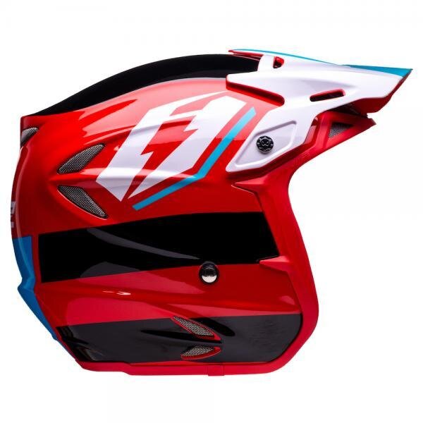 Jitsie Trialhelm HT2 Linez Black/Red/Blue