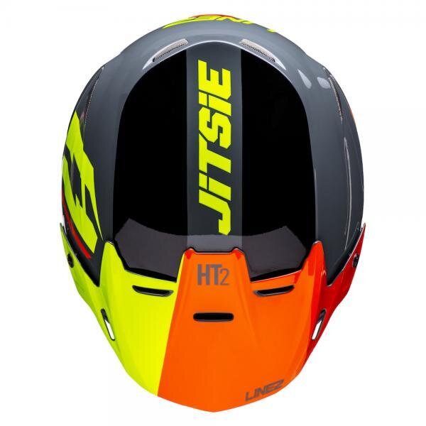 Jitsie Trialhelm HT2 Linez Black/Grey/Fluo Yellow