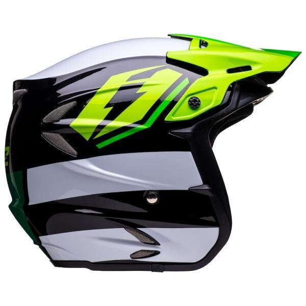 Jitsie Trialhelm HT2 Linez Green/Black/White