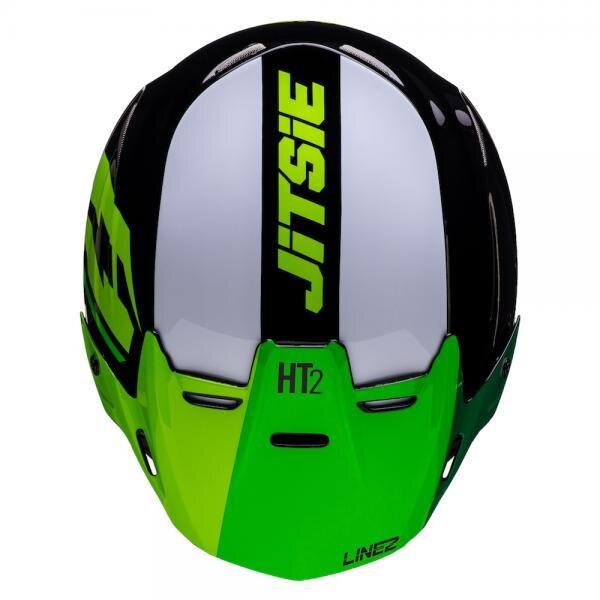 Jitsie Trialhelm HT2 Linez Green/Black/White