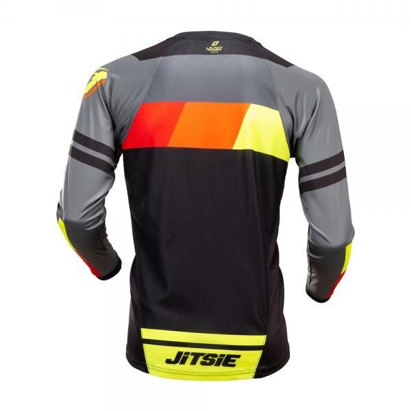 Jitsie Trialhemd K3 Linez KID Black/Grey/Fluo Yellow